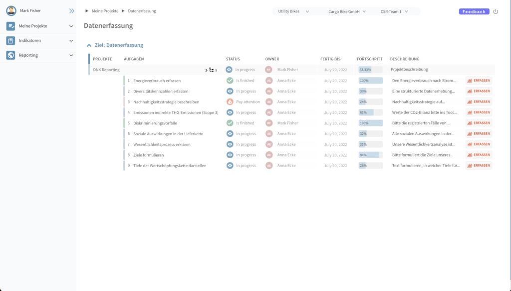 ESG Datenerfassung mit WeShyft